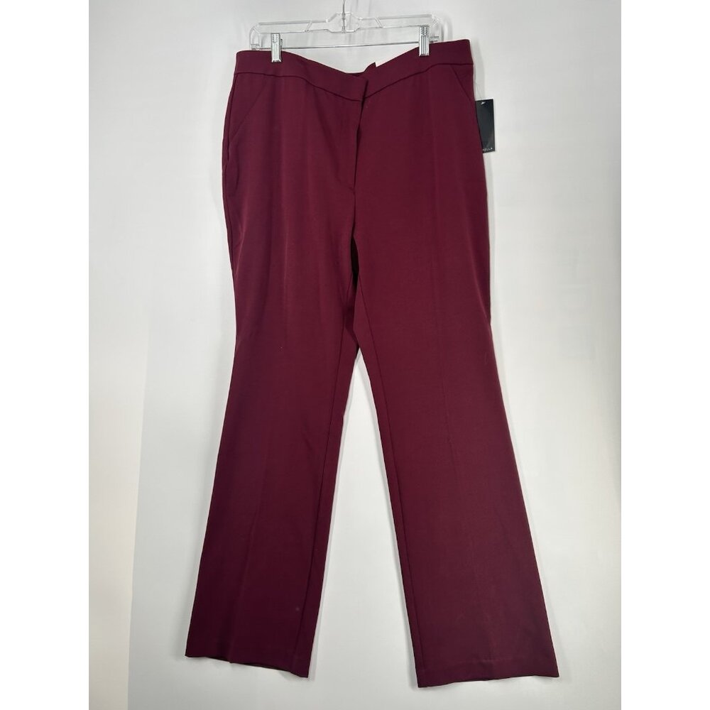 RAFAELLA Comfort  Boot Cut Pants Womens Size 16 Wine  Career NWT